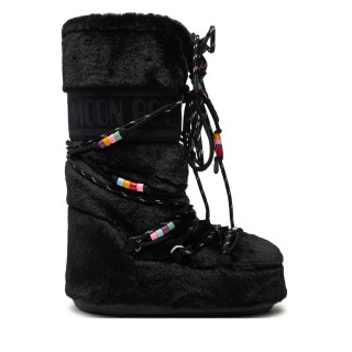 Schneeschuhe Moon Boot Icon Faux Fur BEADS80D1408990 Schwarz