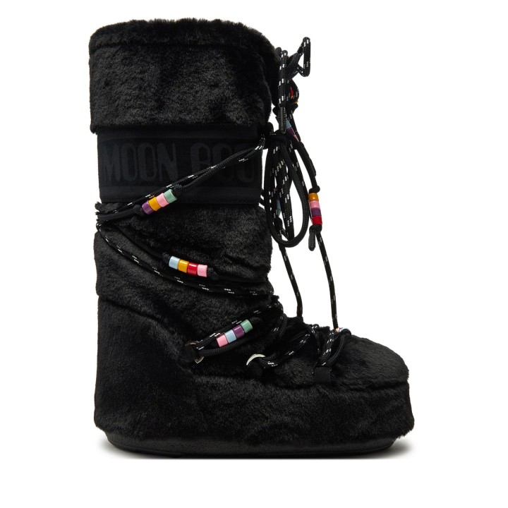 Schneeschuhe Moon Boot Icon Faux Fur BEADS80D1408990 Schwarz
