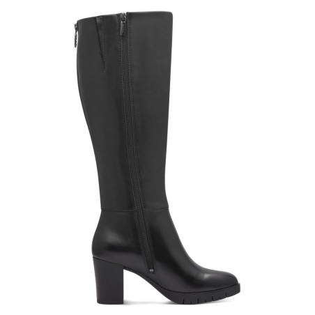 Tamaris Stiefel, Blockabsatz, Langschaftstiefel mit Ziernähten