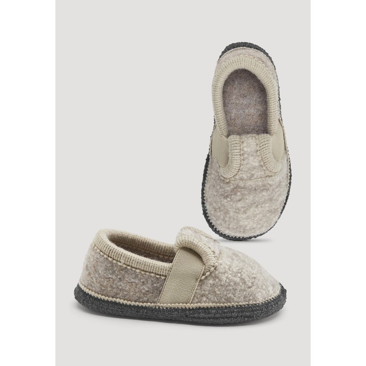 hessnatur Kinderschuhe Hausschuhe aus Schurwolle - beige - Größe 26