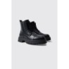 Klobige geschnürte Stiefel - Schwarz - 41, Schwarz