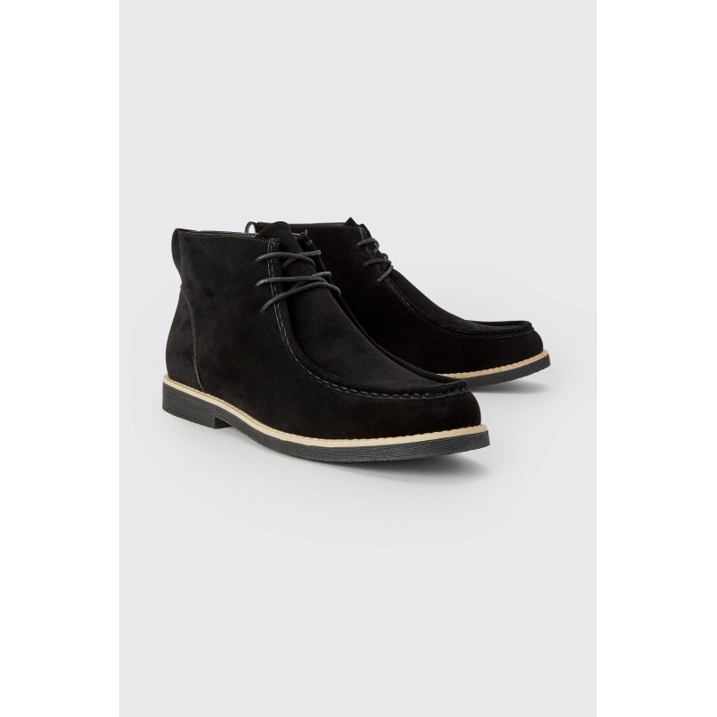 Desert-Stiefel mit Schürze - Schwarz - 43, Schwarz