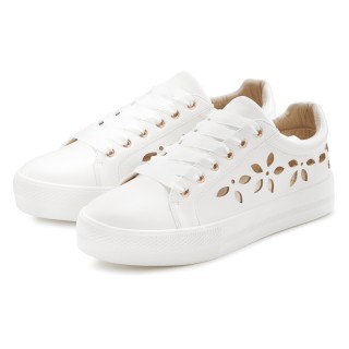 LASCANA Sneaker, mit kleinen Cut-Outs, Schnürhalbschuhe, Freizeitschuhe VEGAN