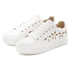 LASCANA Sneaker, mit kleinen Cut-Outs, Schnürhalbschuhe, Freizeitschuhe VEGAN