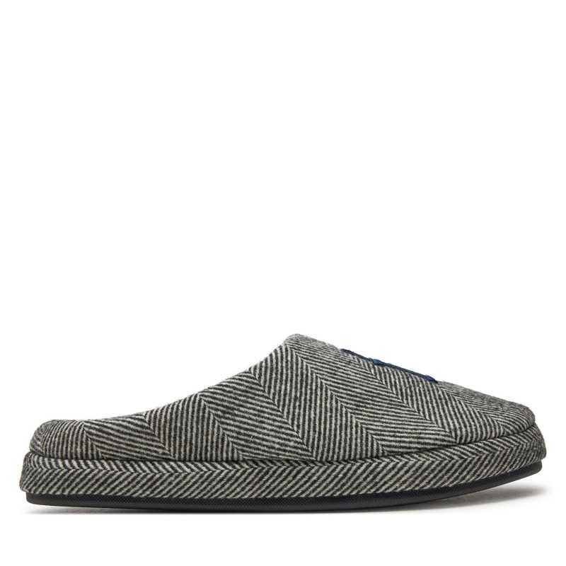 Hausschuhe Tommy Hilfiger Embroi Herringbone House Shoe FM0FM05539 Schwarz