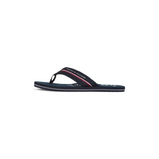 Tommy Hilfiger Zehentrenner "TOMMY HILFIGER WEB BEACH SANDAL", Dianette, Sommerschuh, Badeschuh mit Logoschriftzug
