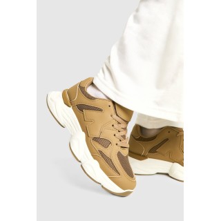 Klobige Kontrast-Sneaker - Beige - 38, Beige