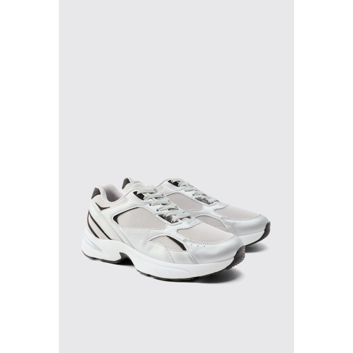 Klobige Mesh-Sneaker - Grau - 40, Grau