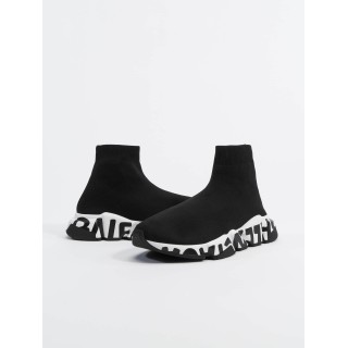 Balenciaga Speed Black Graffiti Sole Sneaker