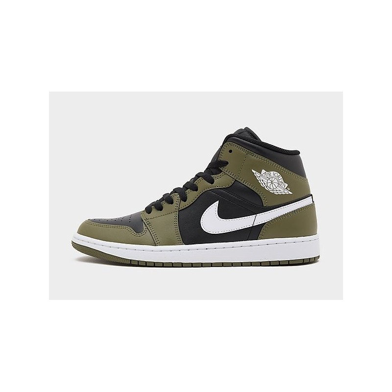 Jordan Air 1 Mid - Black - Mens, Black