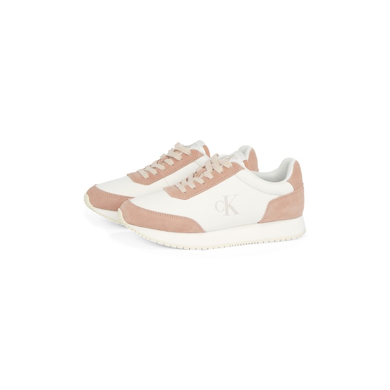 Calvin Klein Jeans Sneaker "RUNNER LACEUP LOW MIX MG", Freizeitschuh, Halbschuh, Schnürschuh mit seitlichem CK-Logo