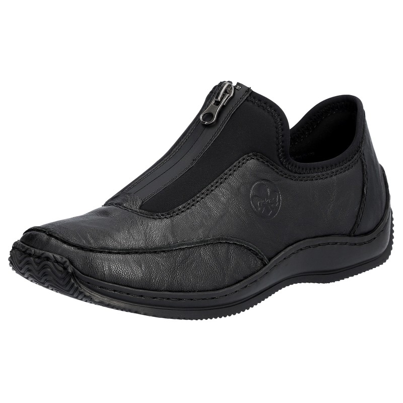 Rieker Slipper, Halbschuh, Freizeitschuh mit Reißverschluss für einfacheres Schlupfen