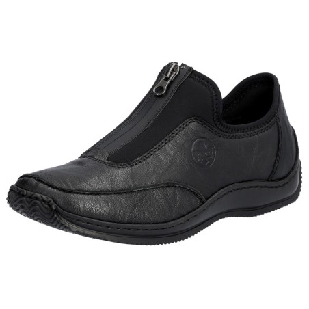 Rieker Slipper, Halbschuh, Freizeitschuh mit Reißverschluss für einfacheres Schlupfen