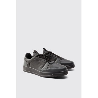 Klobige Sneaker mit Wildleder-Einsatz - Schwarz - 41, Schwarz