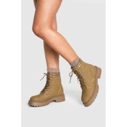 Geschnürte Wanderstiefel - Taupe - 39, Taupe