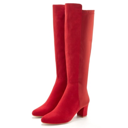 LASCANA Stiefel, mit Stretcheinsatz und Langschaft, Stiefelette, Langer Stiefel VEGAN