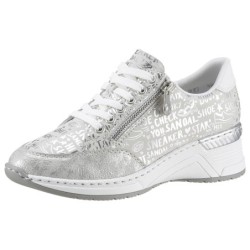 Rieker Sneaker, mit Lettern bedruckt, Freizeitschuh, Halbschuh, Schnürschuh