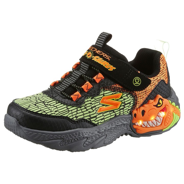 Skechers Sneaker "DINO-LIGHTS-", Freizeitschuh mit Blinkfunktion, Größenschablone zum Download