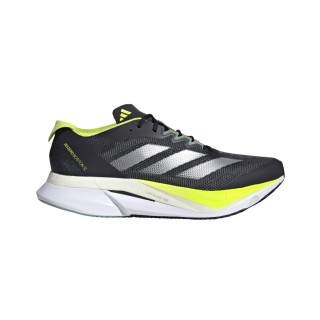 Adidas Adizero Boston 12 Schuhe Schwarz Gelb SS25, Größe UK 7