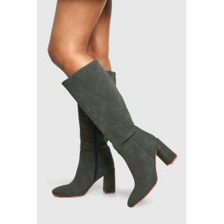 Strukturierte Overknee-Stiefel - Grey - 38, Grey