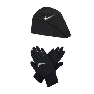 Set Mütze und Handschuhe Nike N1000594 Schwarz