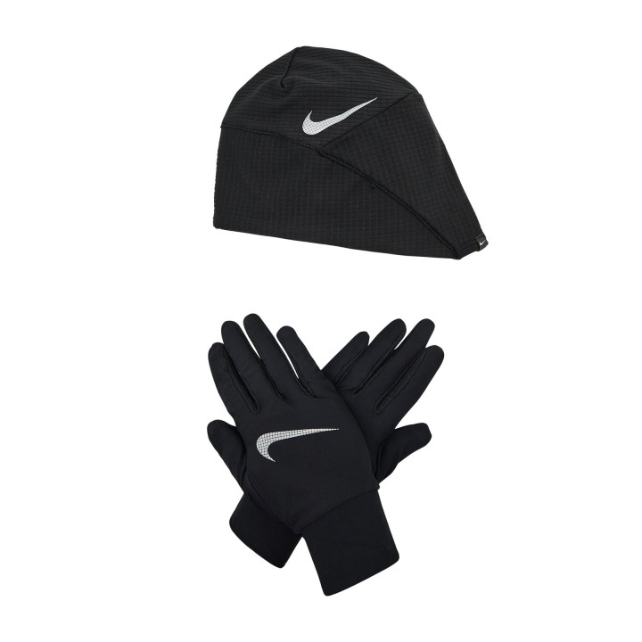 Set Mütze und Handschuhe Nike N1000594 Schwarz
