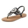 LASCANA Zehentrenner, Sandale, Pantolette in Glitzer-Optik und softer Lederinnensohle