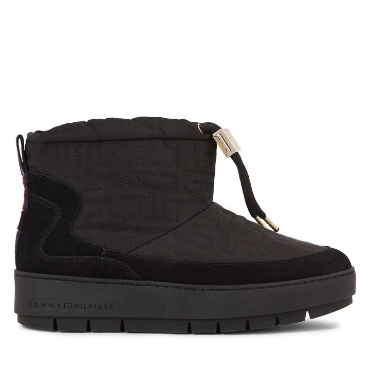 Schneeschuhe Tommy Hilfiger Tommy Monogram Snowboot FW0FW07637 Schwarz