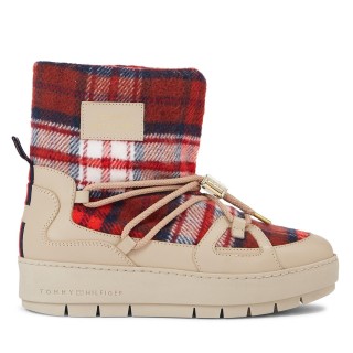 Schneeschuhe Tommy Hilfiger Tartan Snowboot FW0FW07612 Beige
