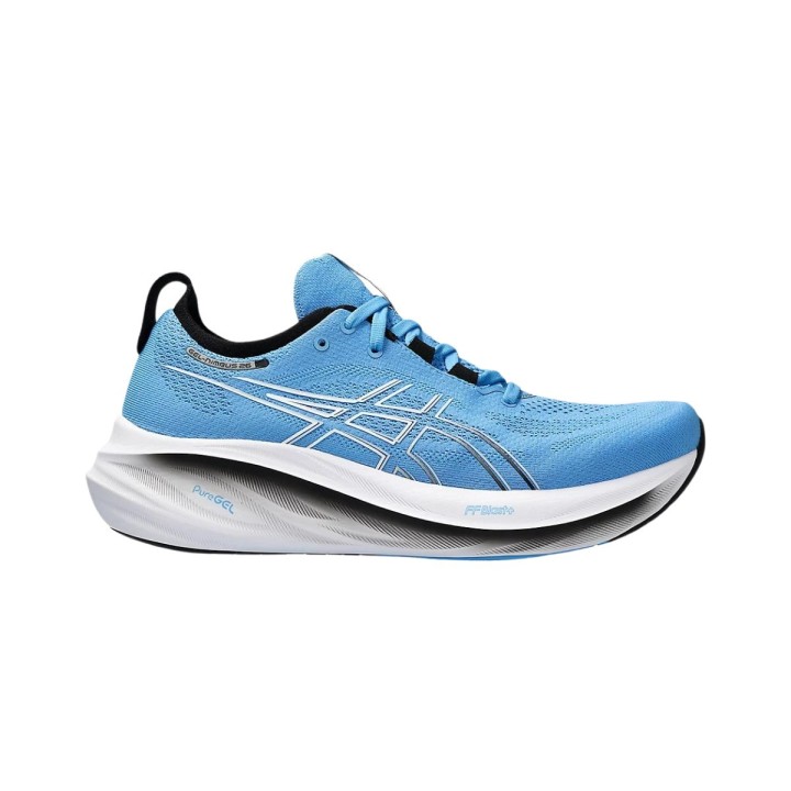 Asics Gel-Nimbus 26 Blau Weiß  Schuhe, Größe 42 - EUR