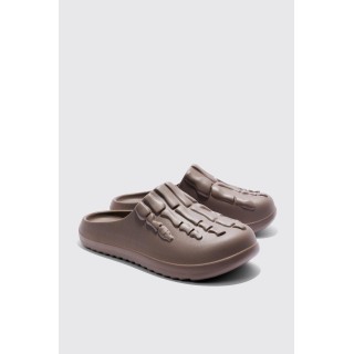 Perforierte Mules mit Skelett-Print - Braun - 44, Braun