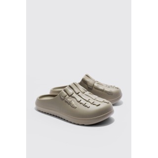 Perforierte Mules mit Skelett-Print - Grau - 43, Grau