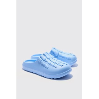 Perforierte Mules mit Skelett-Print - Blau - 42, Blau