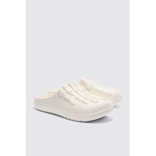 Perforierte Mules mit Skelett-Print - Ecru - 42, Ecru