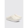 Perforierte Mules mit Skelett-Print - Ecru - 42, Ecru
