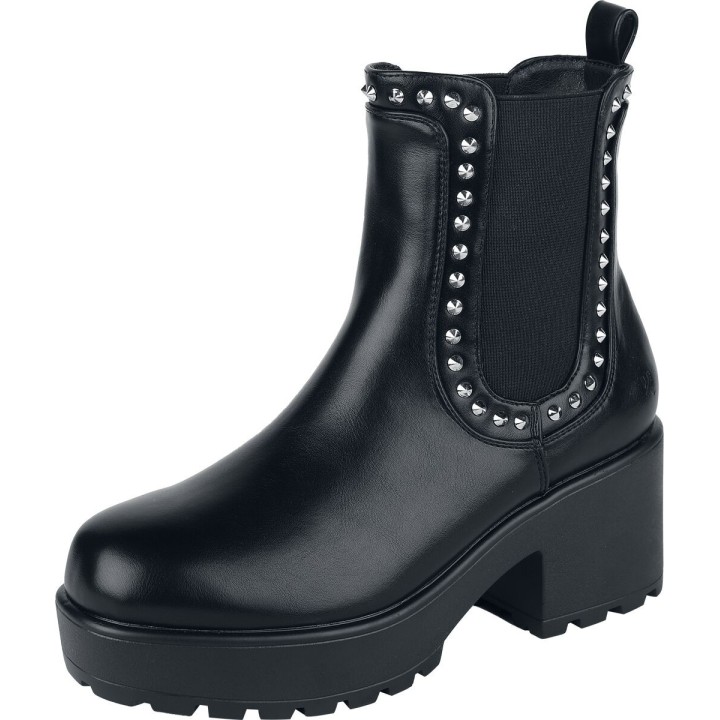 KOI - Gothic Schnürstiefel - Anise Studded Chelsea Boot - EU37 bis EU40 - für Damen - Größe EU37 - schwarz