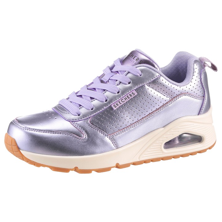 Skechers Sneaker "UNO-METALLIXS", Keilsneaker, Plateausneaker, Schnürschuh, Halbschuh im Metallic-Look