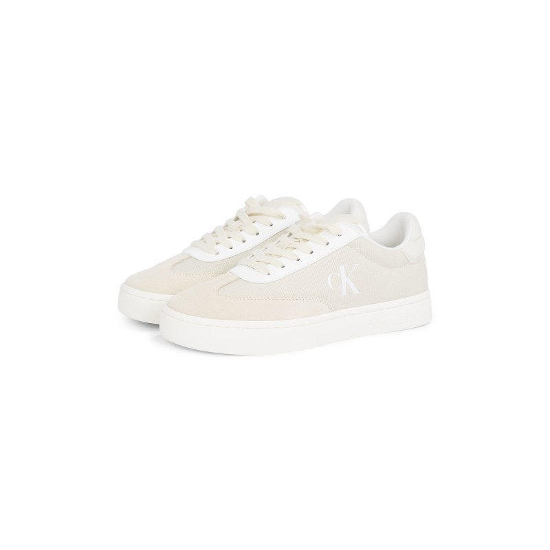 Calvin Klein Jeans Sneaker "CLASSIC CUPSOLE LOW MIX MG WN", Schnürschuh, Freizeitschuh, Halbschuh mit Logoschriftzug seitlich