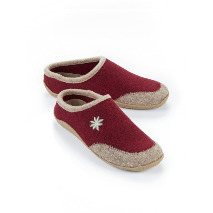 Wollfilz-Pantolette Rutschsicher