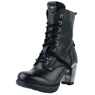 New Rock - Gothic Boot - Trail Negro Tacon Acero - EU36 bis EU43 - für Damen - Größe EU36 - schwarz