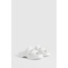 Klobige Platform-Slides Mit Doppelten Riemchen - White - 7-8, White