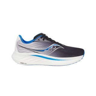 Saucony Ride 18 Schwarz Blau SS25 Schuhe, Größe 41 - EUR