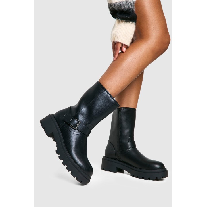 Stiefeletten Mit Elastischem Detail Und Absatz - Black - 38, Black