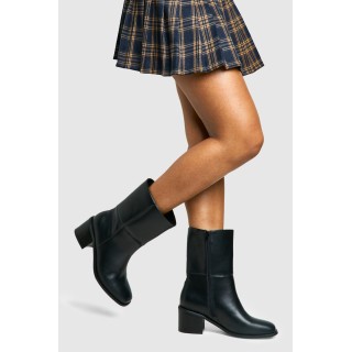 Breite Passform Chelsea-Stiefel Mit Klobigem Einsatz - Black - 38, Black