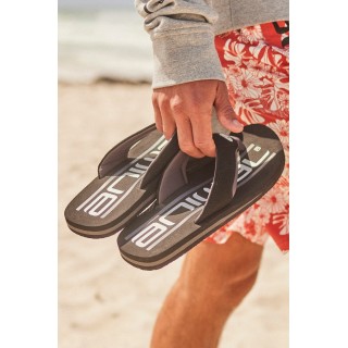 Jekyl Herren-Flip-Flops mit Logo - Silber