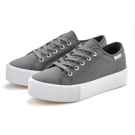 LASCANA Sneaker, Schnürhalbschuh, Freizeitschuh aus Textil mit Plateausohle