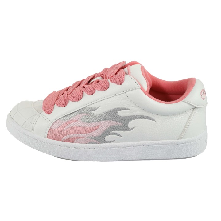 Buffalo Sneaker "LIBERTY", Freizeitschuh, Schnürschuh, Halbschuh mit trendigem Flammenmotiv