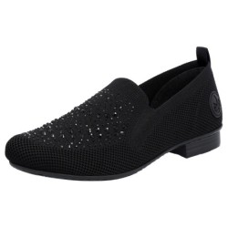 Rieker Slipper, Loafer, Business Schuh mit Strass-Steinchen verziert