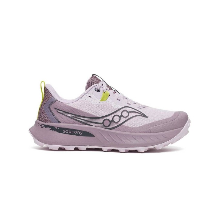 Saucony Peregrine 15 Lila Grün SS25 Damenschuhe, Größe 38 - EUR
