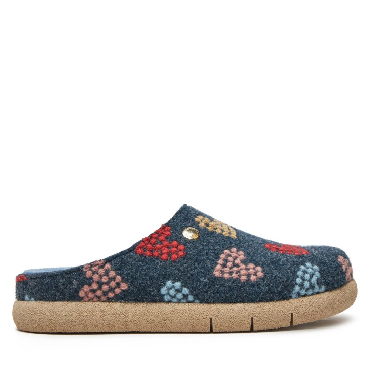 Hausschuhe Grünland Holl 2955 Dunkelblau